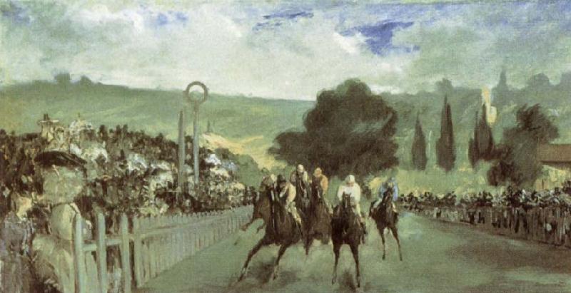 Edouard Manet The Races at Longchamp oil painting image